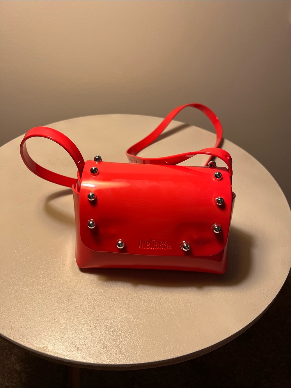 Melissa Red Studded Mini Crossbody Sweet Scent